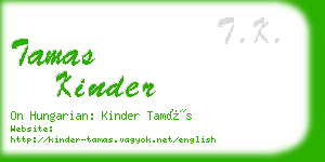 tamas kinder business card